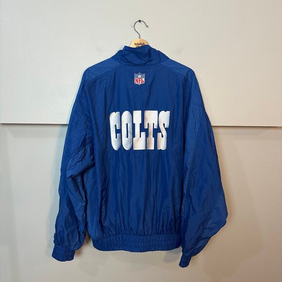 Vintage NFL Pro Line Indianapolis Colts x Logo Athletic Jacket SZ LARGE Blue - Picture 9 of 11